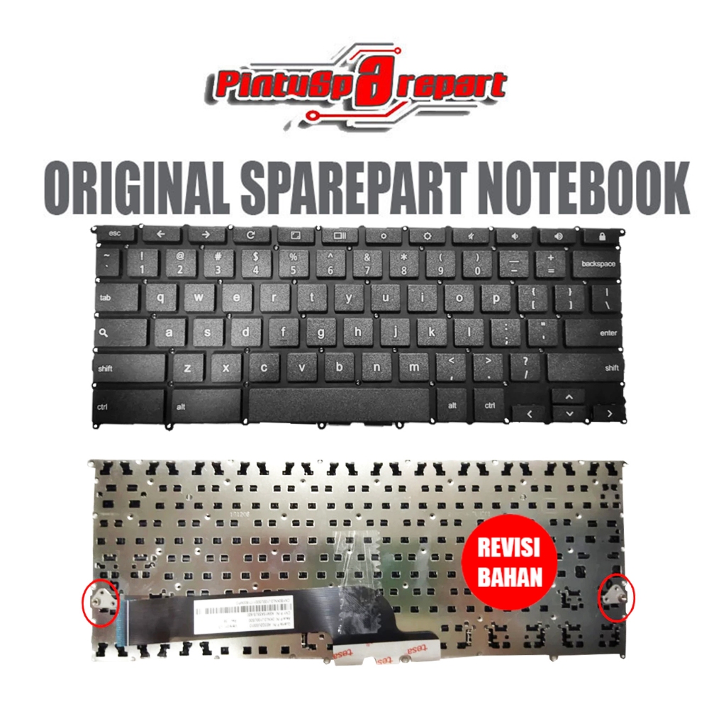 (Genuine Hitam) Original Keyboard Asus Chromebook Flip C100 C100P C100PA New Black