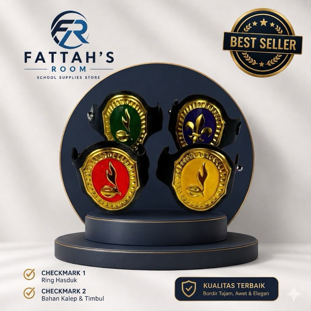 Ring Hasduk Kalep Pramuka | Ring Scarf Pramuka Warna Kuning Merah Hijau