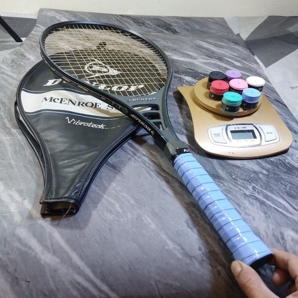 RAKET TENIS DUNLOP MC ENROE SL 90 ORIGINAL BEKAS 324GRAM
