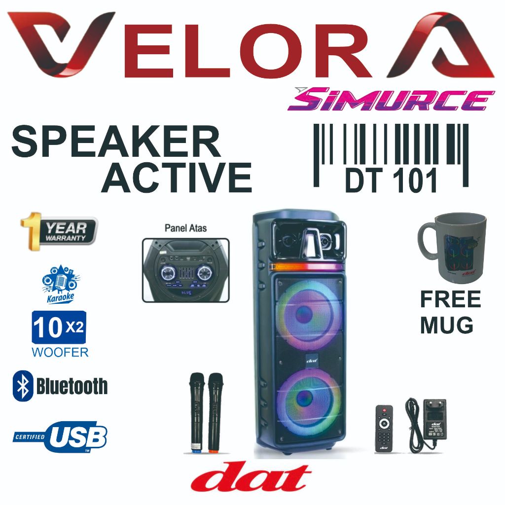 DAT DT-101 SPEAKER PORTABLE WIRELESS / DT101 10 INCH DAT ORIGINAL
