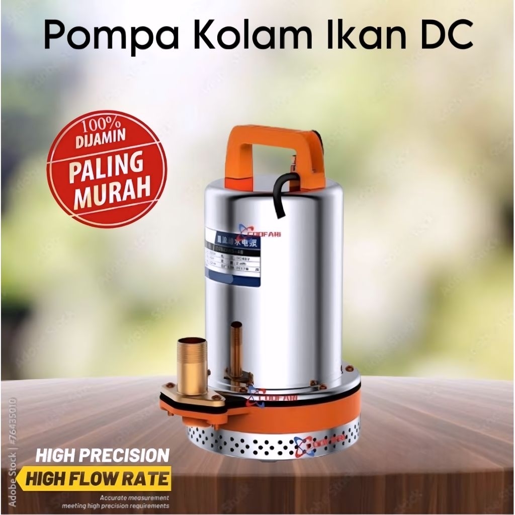 Pompa Celup Kolam Ikan DC24V Pompa Rendam kolam ikan Submersible DC Alat Pertukangan Mesin Pompa Air