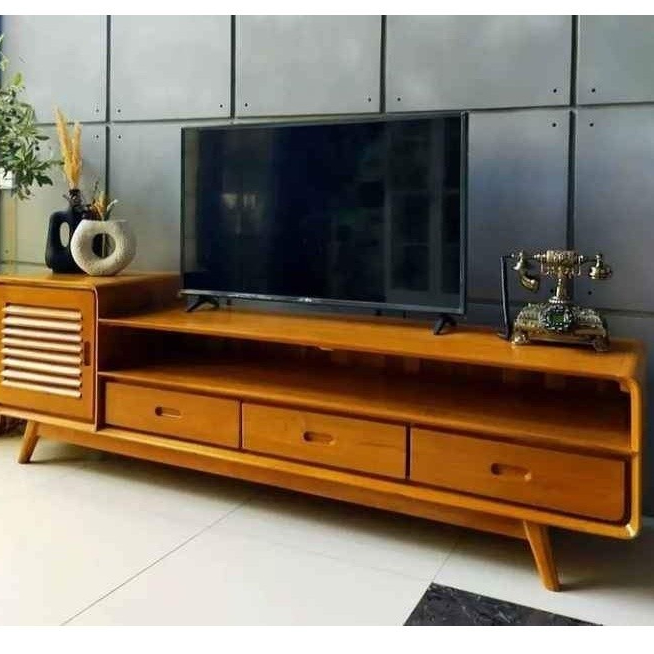 bufet meja tv minimalis jati jepara Awet Tahan Lama