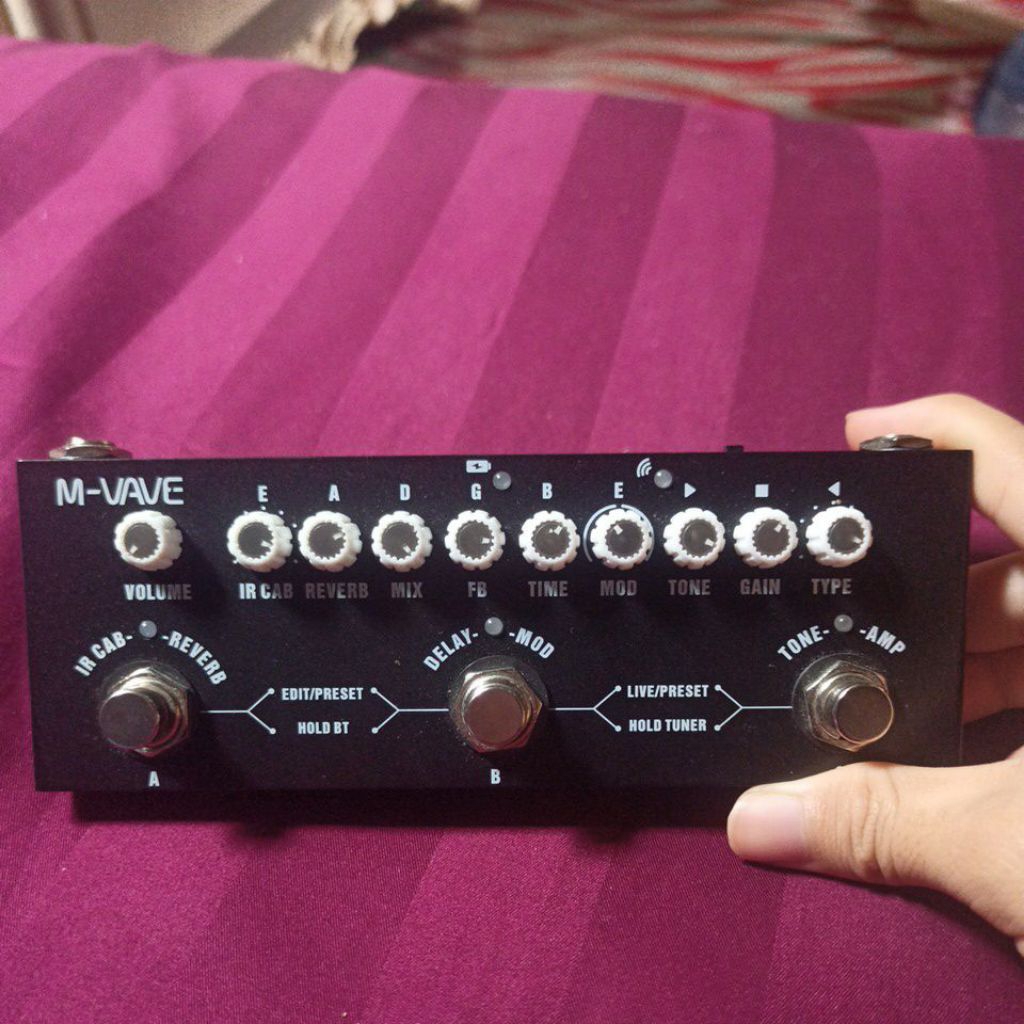 Efek Gitar Cuvave Cube Baby (Second) - Reverb, Delay, Overdrive, Distorsi, Tuner