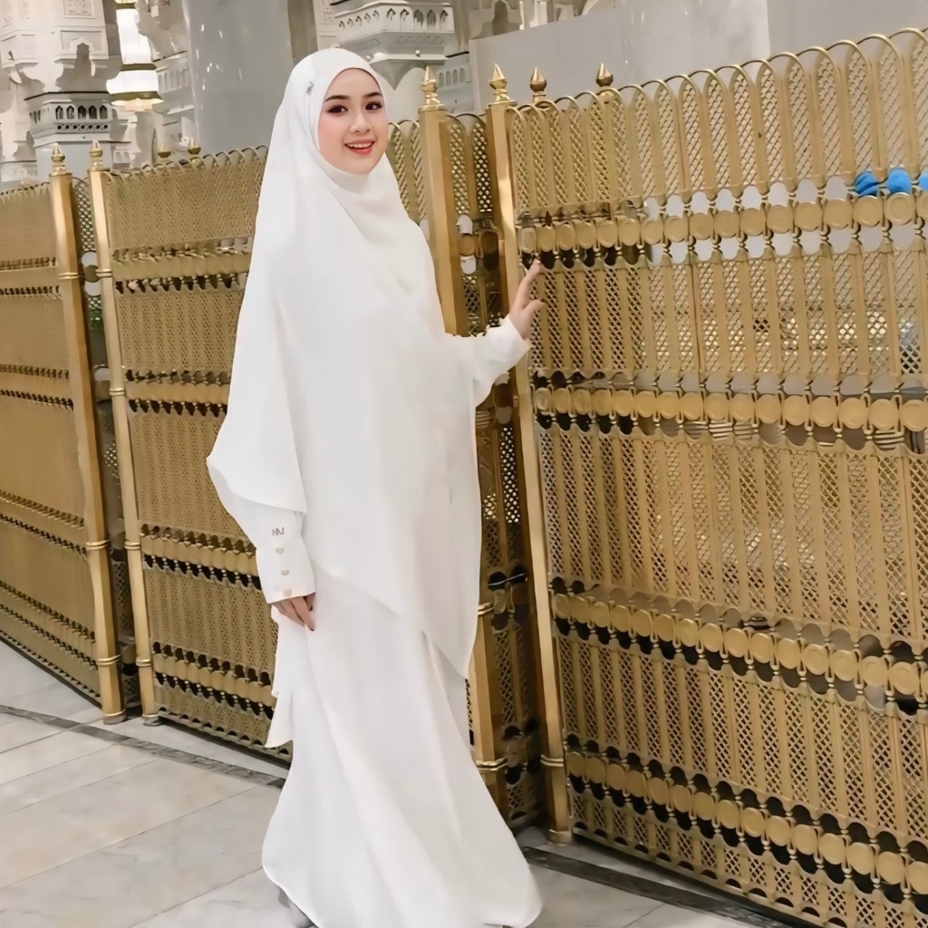 NAJ Studio - (ABAYA ONLY) Yerra Abaya Anti UV Gamis Polos Outfit Umroh Haji Premium