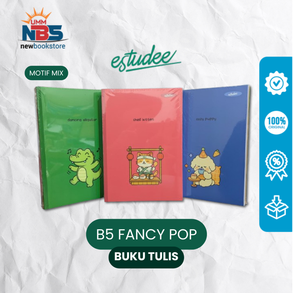 BUKU TULIS ESTUDEE B5 FANCY POP - BUKU TULIS MOTIF LUCU AESTHETIC