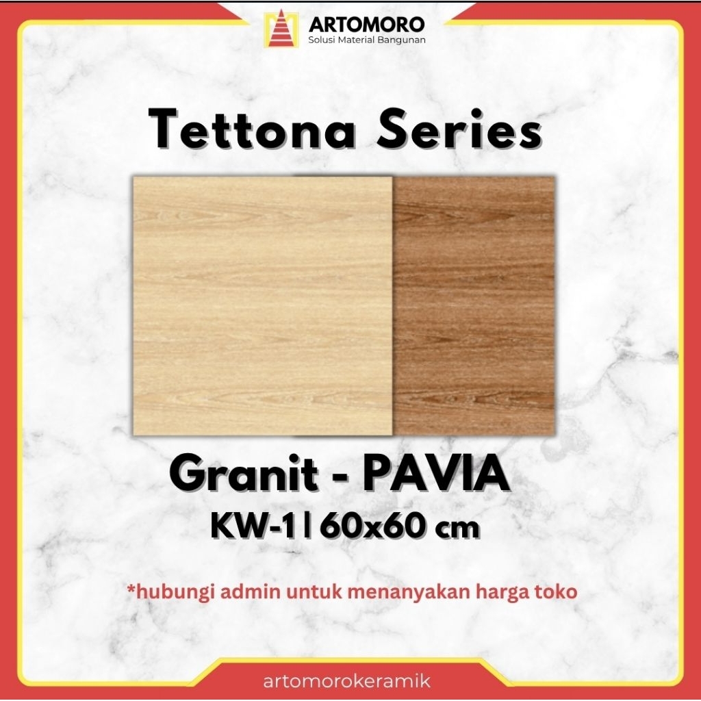 Granit 60x60 Kw1 Matte - Tettona Bruno/Crema - Pavia | Granite Kasar Motif Kayu | Homogenous Tile