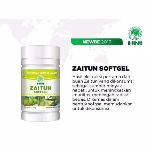 ZAITUN SOFTGEL HNI HPAI | PENCEGAH KANGKER DAN KOLESTEROL