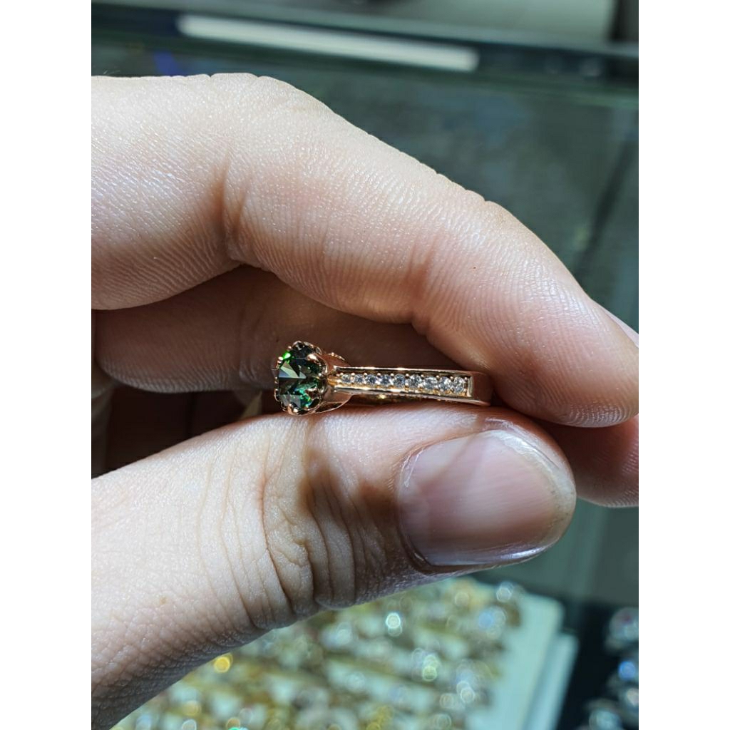cincin mata hijau mas 375