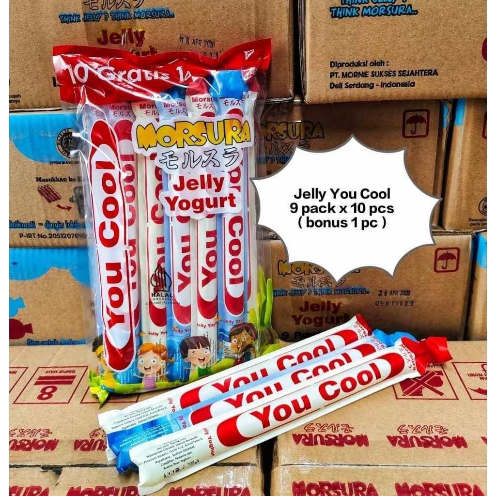 Morsura Yogurt Jelly Stick - Jeli Stik Rasa Yoghurt Lembut Halal (Isi 10 Pcs)