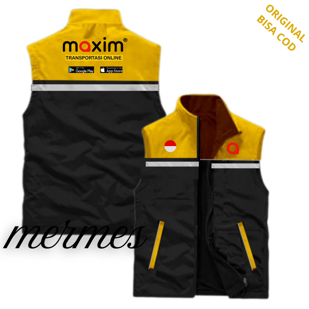 Diskon Rompi Maxim Terbaru 2025 Keren Ready Stock / Rompi Outdoor Pria Maxim / Rompi Ojol Pria Maxim