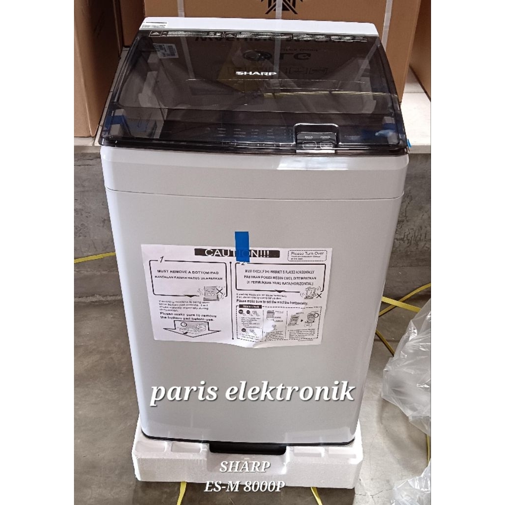 SHARP ESM8000P GG MESIN CUCI SHARP OTOMATIS 8 KG (KHUSUS CILEGON)