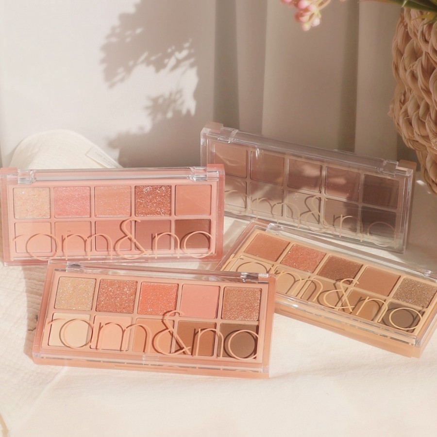 Eyeshadow Palette Romand - 10 Warna Matte & Glitter, Mudah Diblend