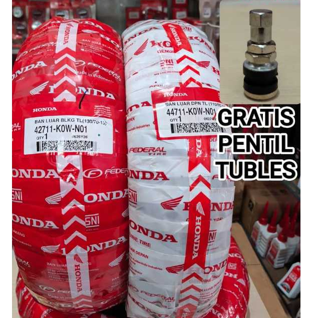 Ban Luar Federal Honda TUBLES 110/80 Ring 14 & 130/70 Ring 13 Ban Depan Belakang ADV 150 160