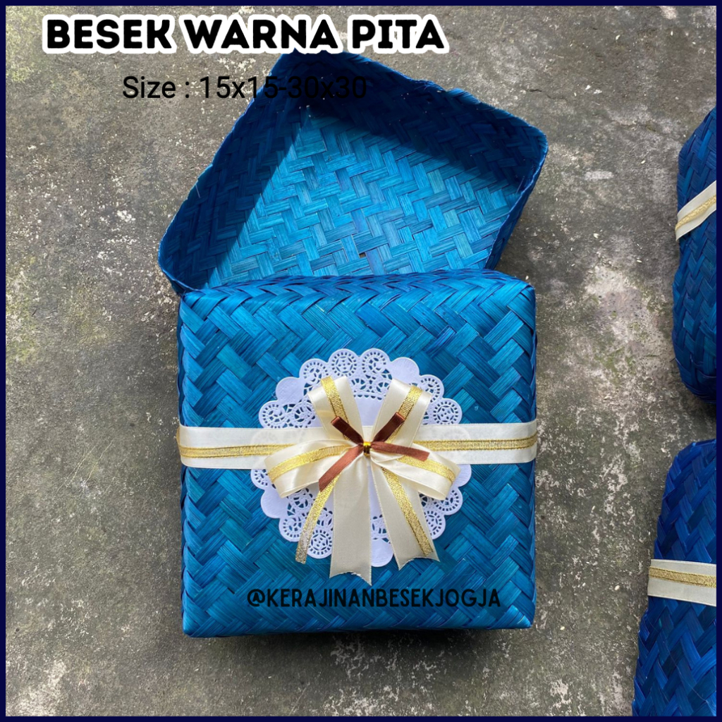 BESEK WARNA PITA | besek makanan box nasi segi liwet catering wadah makanan