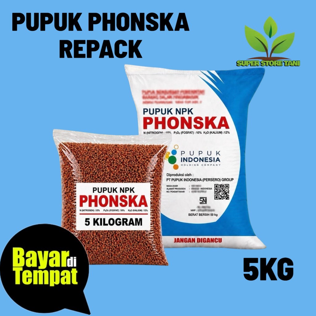 Pupuk PHOSKA Non Subsidi Kemasan repack 5kg Bisa Cod