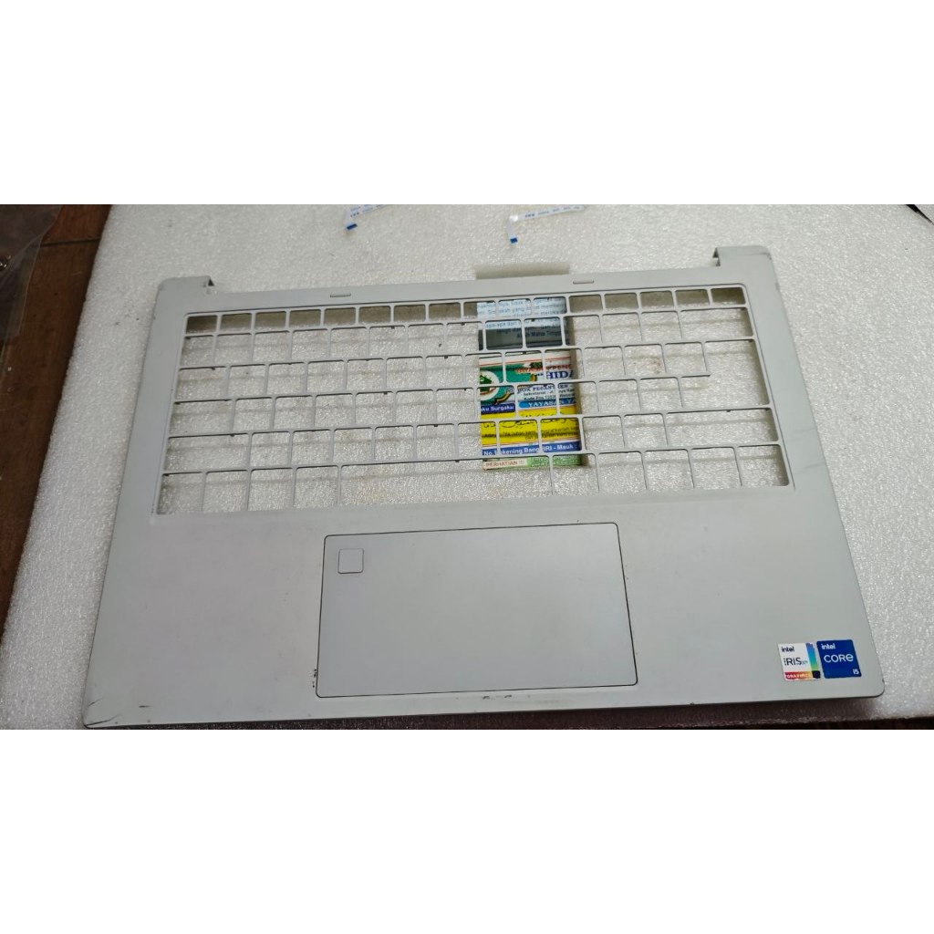 Casing Atas Palmrest Advan Workplus 14 Inch Silver Bekas Copotan Trackpad Fingerprint Normal