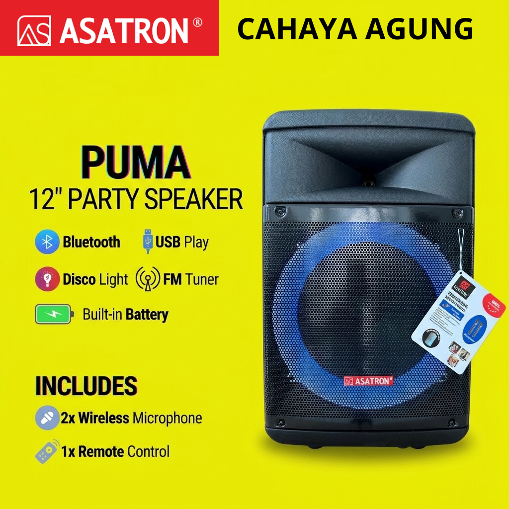 Asatron Puma 12 Inch Bluetooth Party Speaker