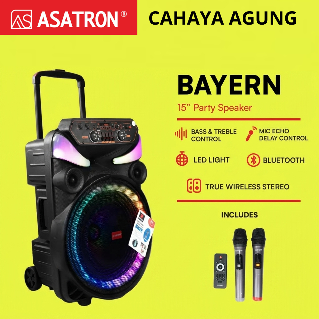 Asatron Bayern 15 Inch Bluetooth Party Speaker