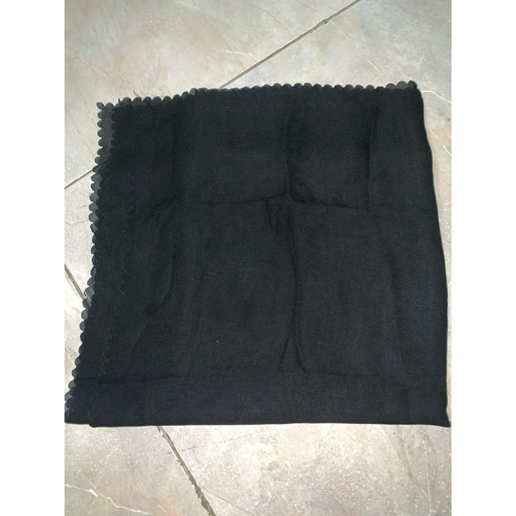 PL HIJAB KERUDUNG HITAM PARIS CUTTING BAWAH