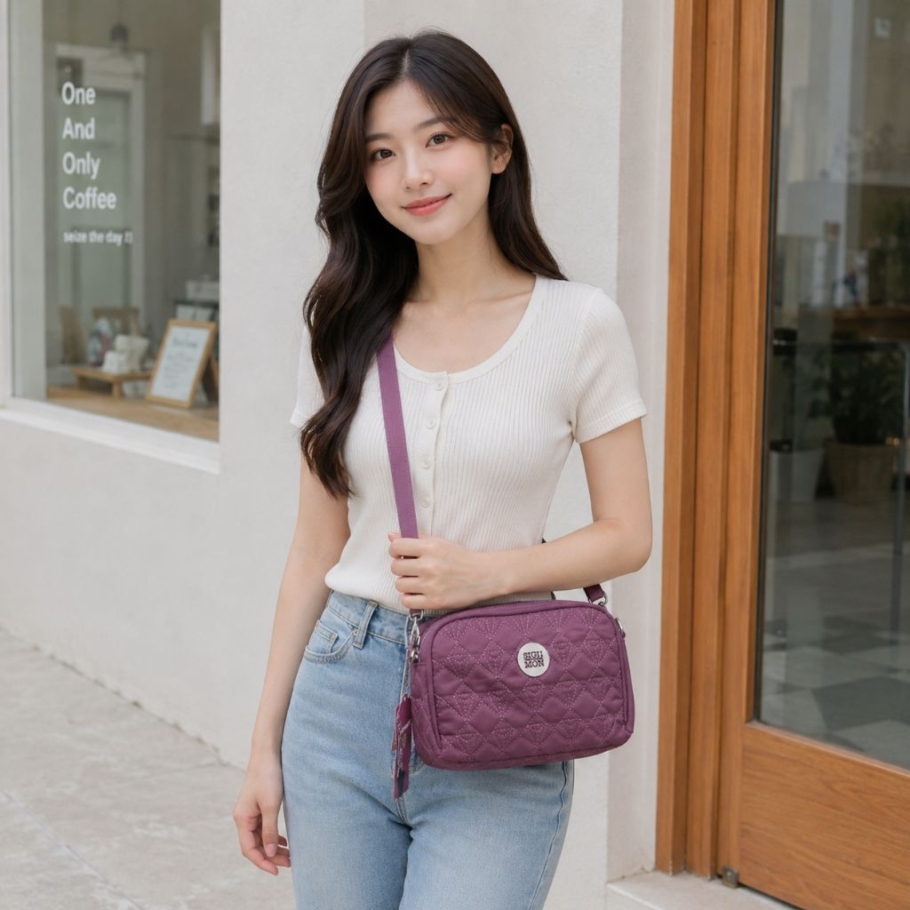 Sighmon Tas Selempang Hp Mini Wanita Murah Import Slingbag Cewek Kekinian Waterproof Anti air