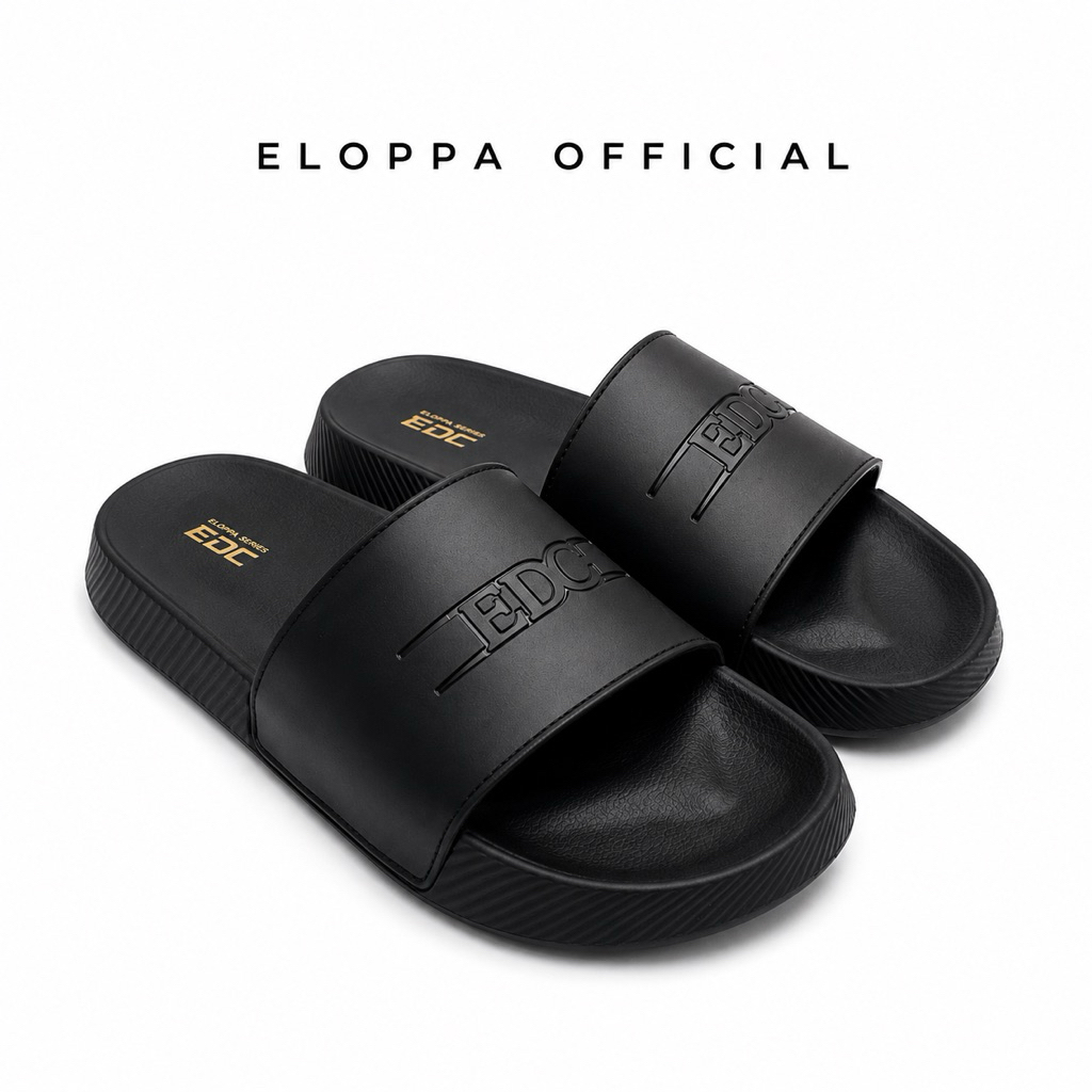sandal slop embos elopa series EDC pria upper lock sistem sandal slop casual full karet anti licin o