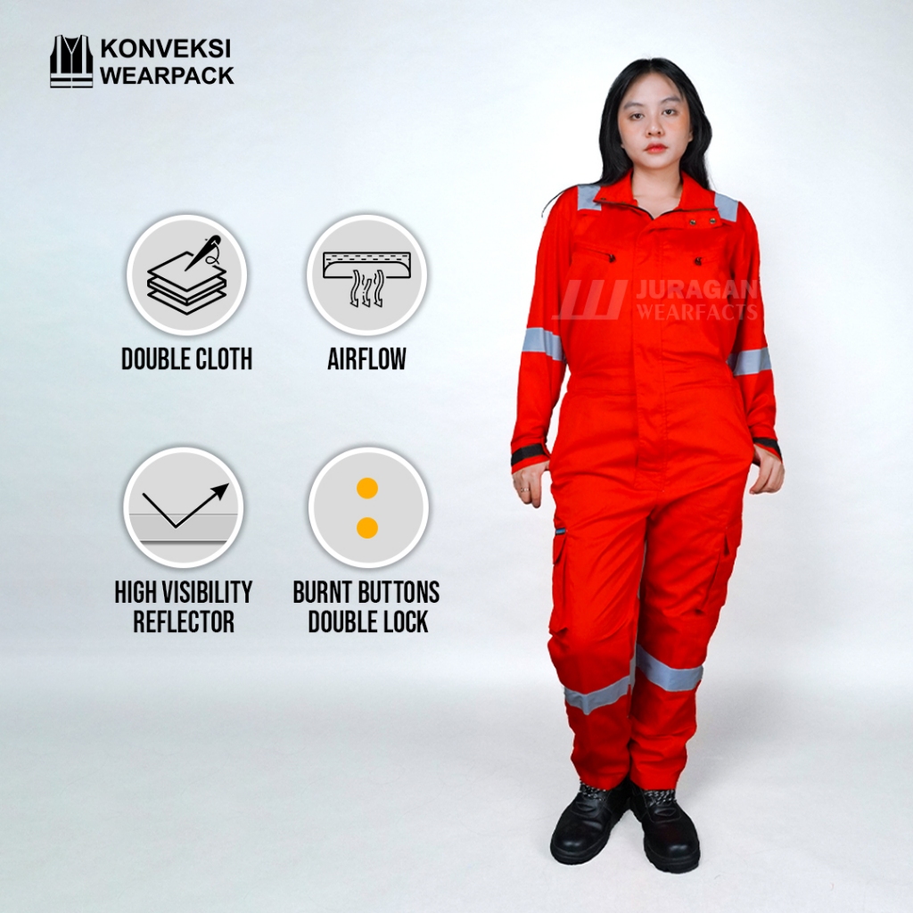 Baju Wearpack Coverall Merah Premium