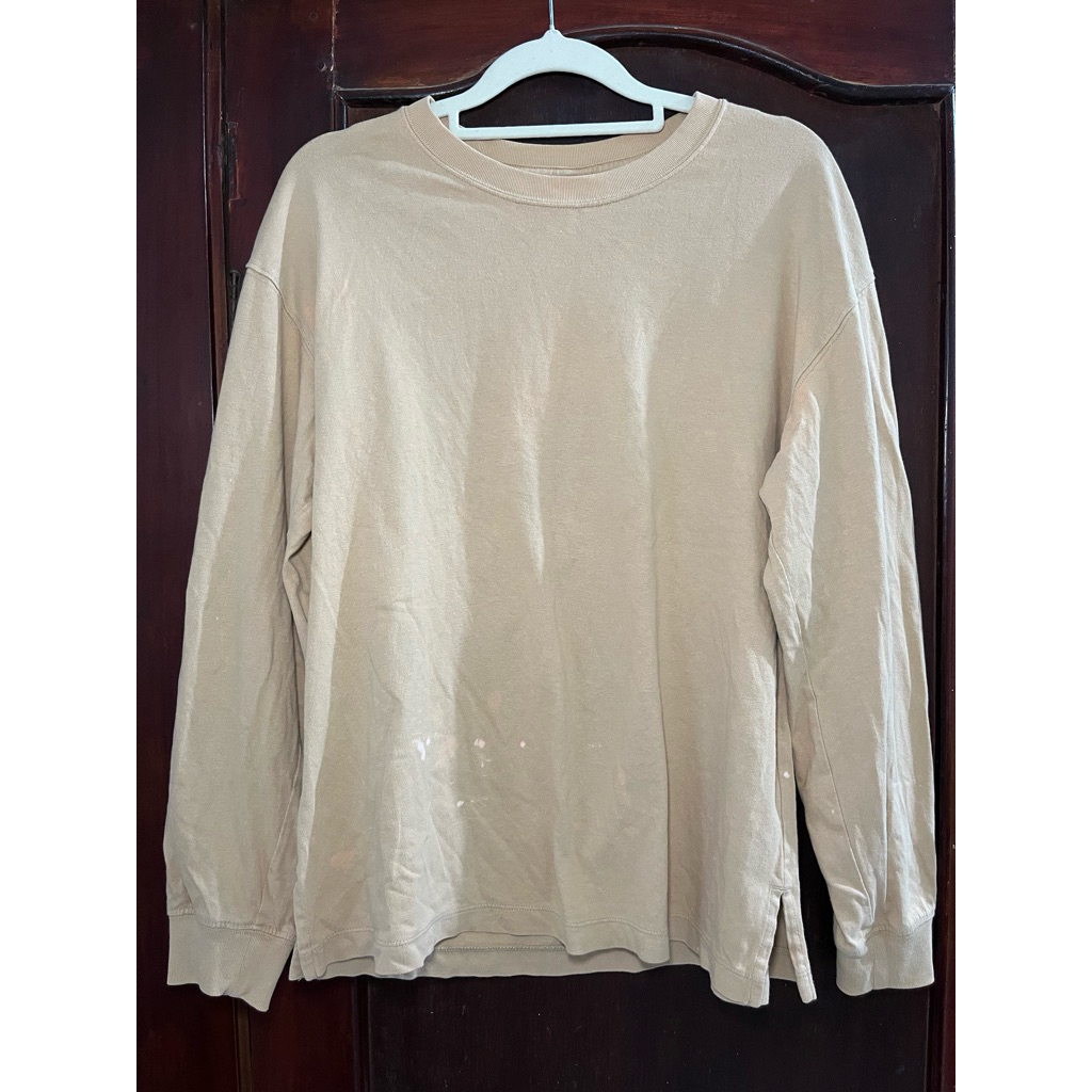 sweatshirt uniqlo krem