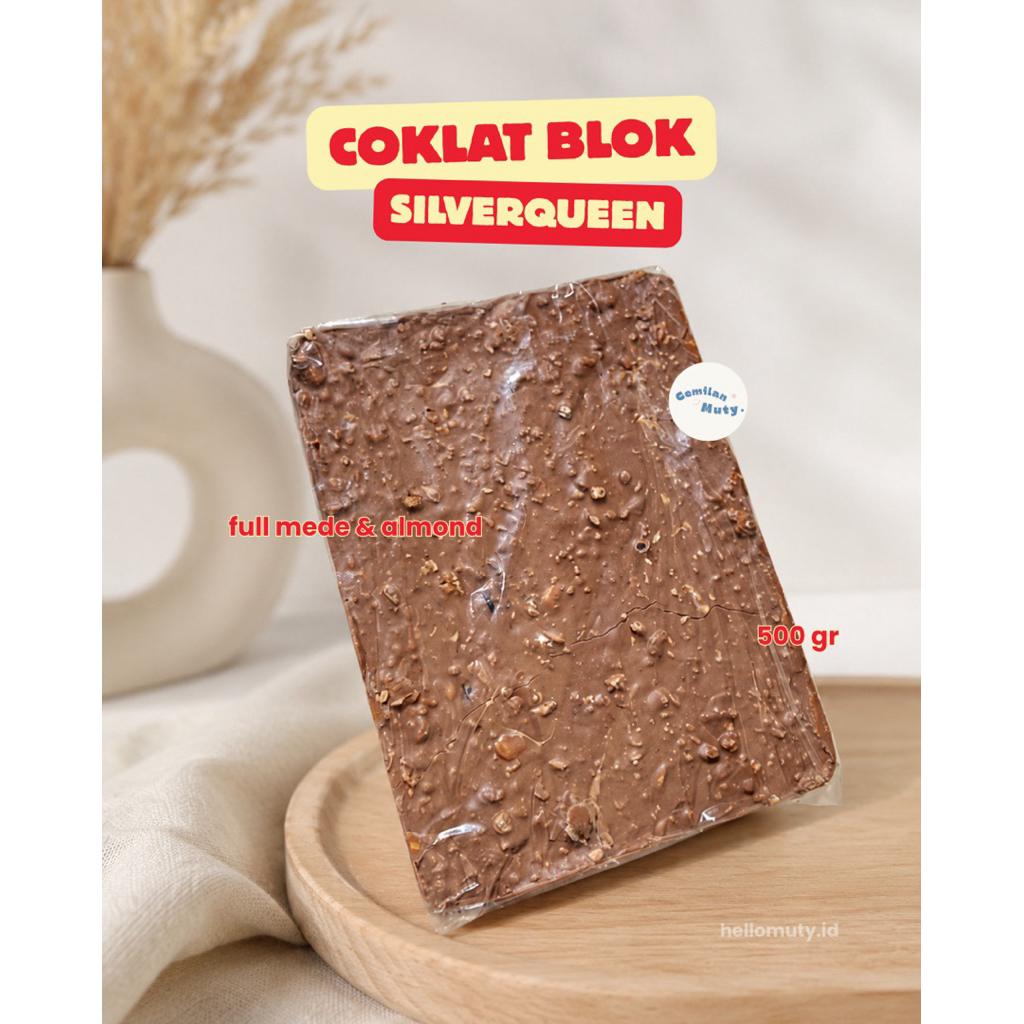 Coklat Batang Full Mede Almond | Silverqueen Blok - 500gr