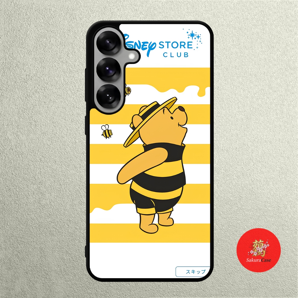 Case SAMSUNG A57 A56 A37 A36 A50 A50 A51 A52 A53 A54 A55 Rubber Softcase POOH and Bee