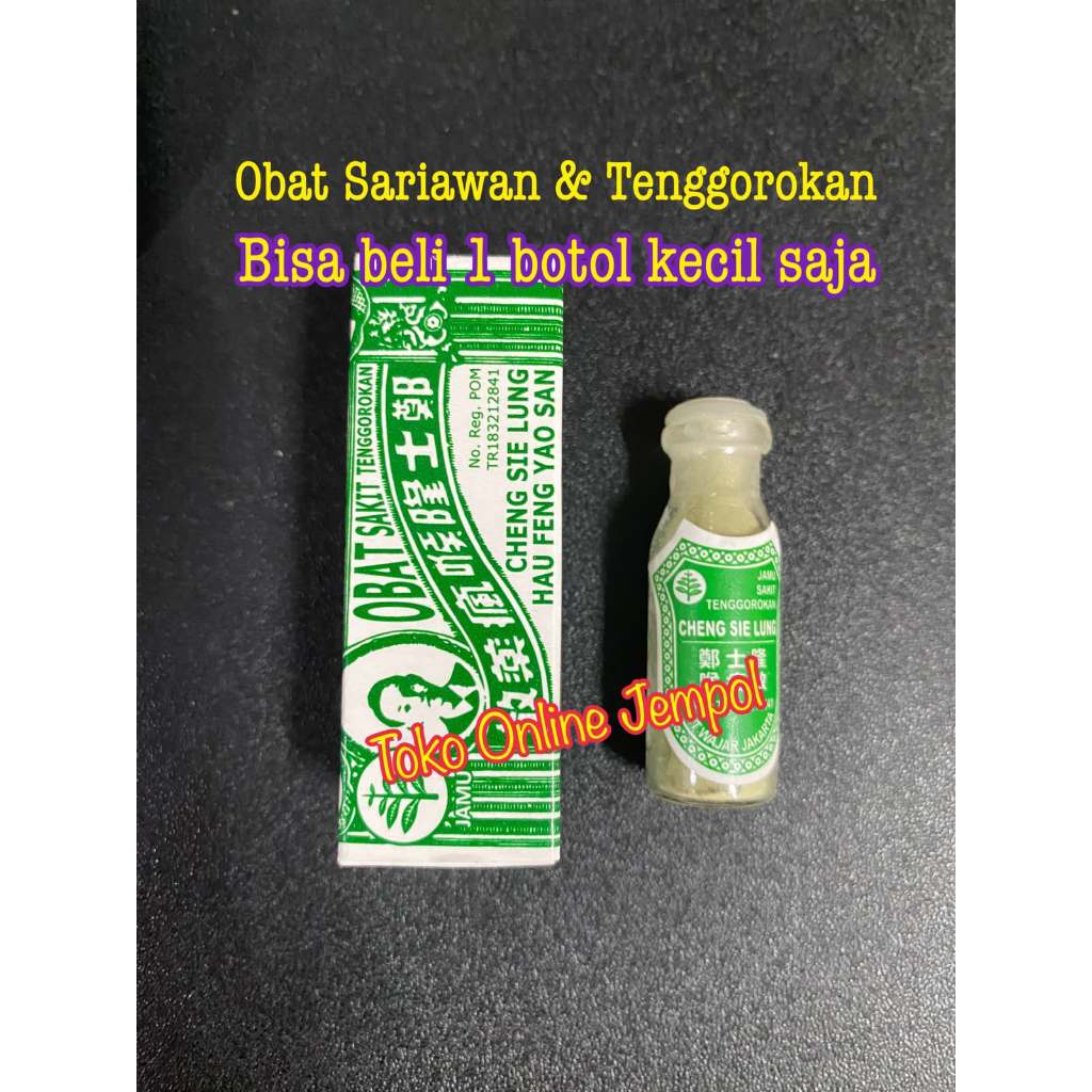 serbuk obat bubuk hijau sariawan melegakan tenggorokan CHENG SIE LUNG HAU FENG YAO SAN 1.2gr Obat Sa