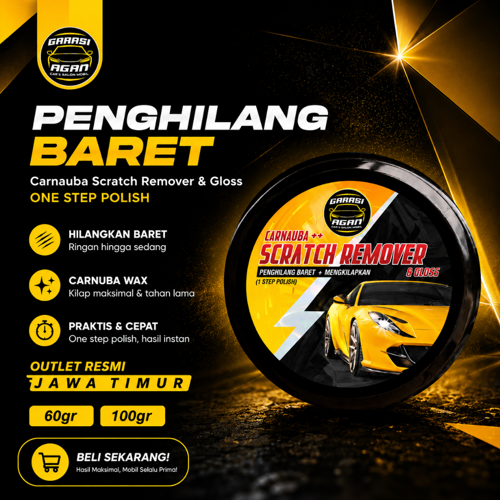 Garasi Agan PENGHILANG BARET Body Mobil Motor / Body Compound Car / Kendaraan / Scratch Remover GARA