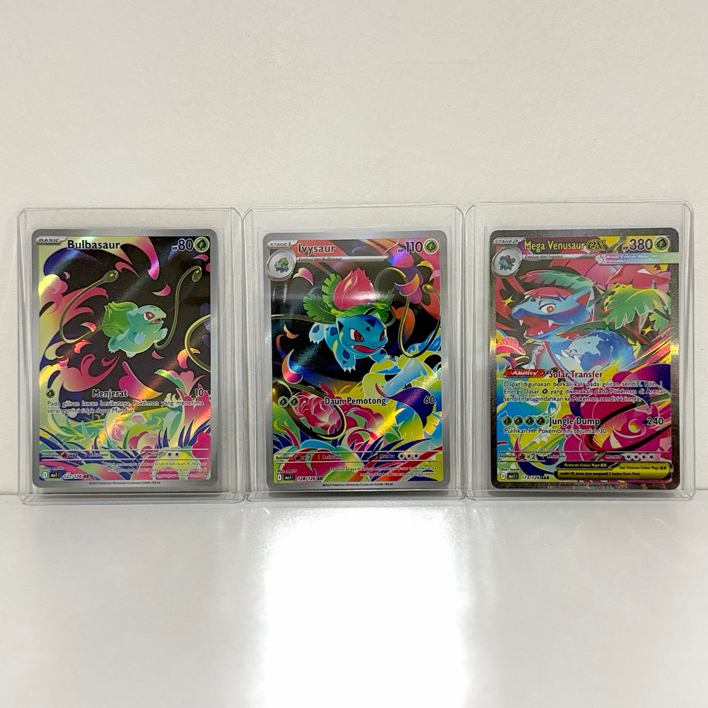 [READY] Pokemon TCG ID mega venusaur ex 173/126 sar, ivysaur 128/126 ar, bulbasaur 127/126 ar • beyo