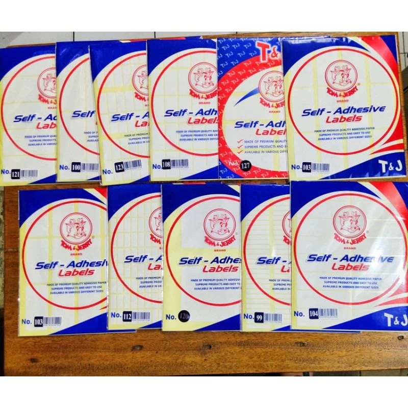 Label Tom & Jerry (1 Pak Isi 10 Lembar) / Tom Jerry Label Kecil 1 Pack
