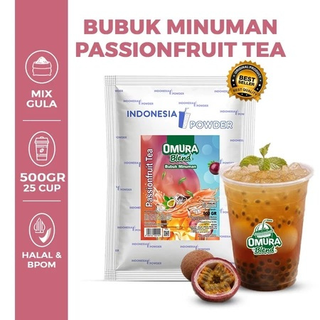 PASSIONFRUIT TEA 500GR / Teh Markisa Powder Berkualitas Merk Omura Blend