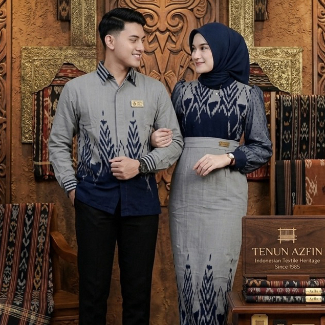 Gamis Dress Tenun Etnik Kombinasi Slim Premium Wanita Remaja Pesta Mewah Kekinian Terbaru