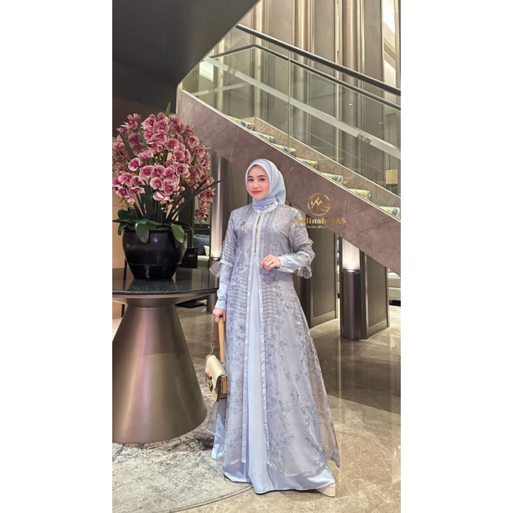 ZHAFINA DRESS BY:MADINAH.RAS || Gamis Original-Gamis Mewah-Gamis Baru 2026