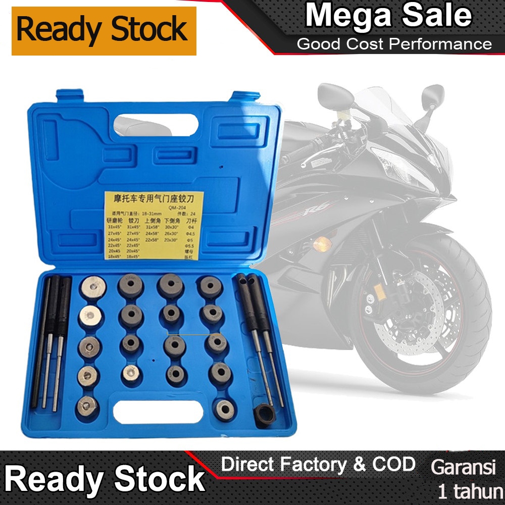 Alat Setting Klep dan Reamer Set (24 Pcs) VSR-24 Setting Klep Motor Valve Seat Cutter Seting Klep 1 