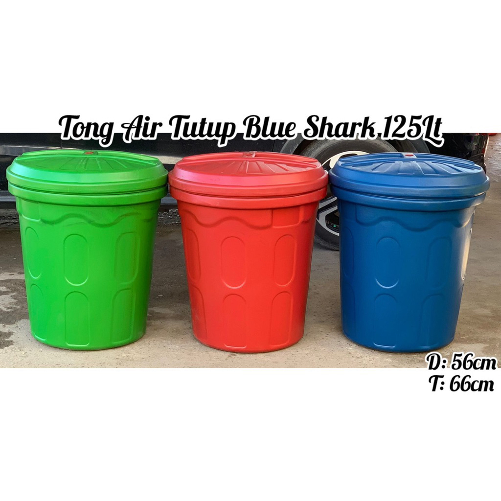 Tong Air Tutup Ukuran 125/170/200Liter Warna Random