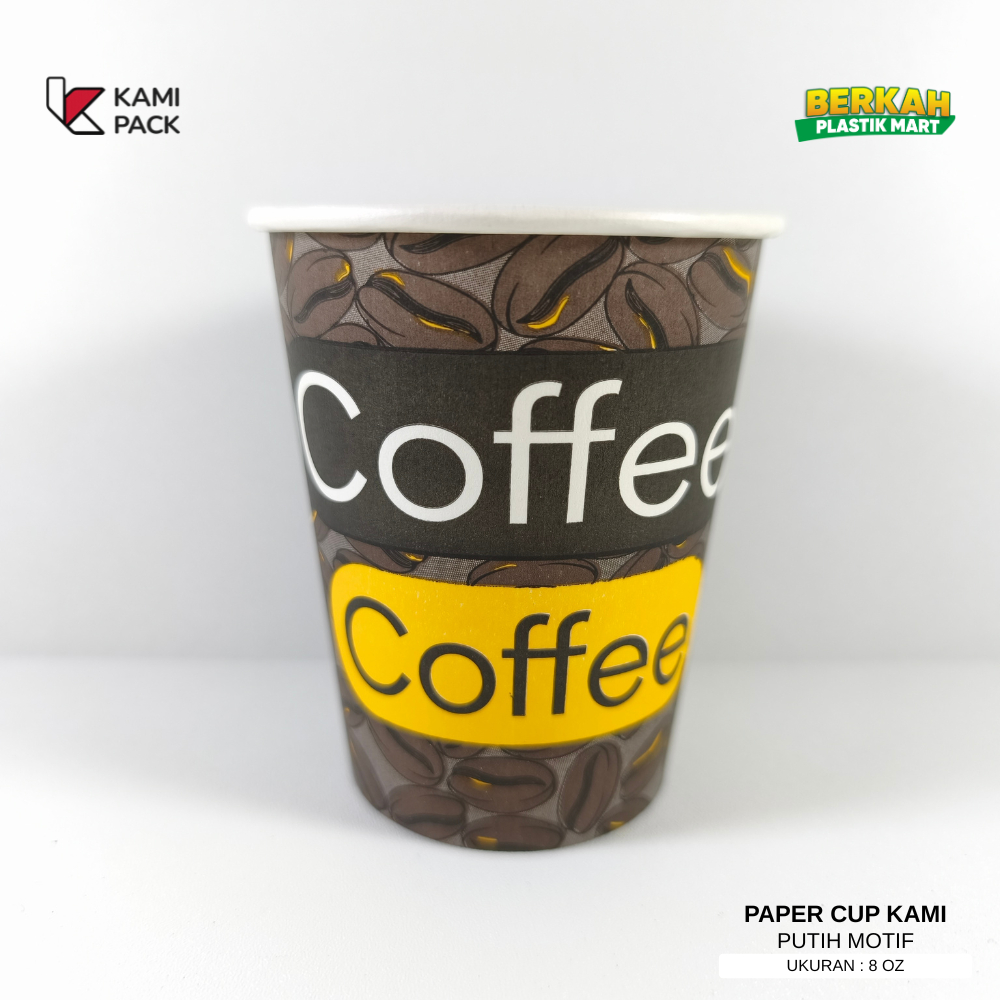 PAPER CUP MOTIF 8 OZ KAMI
