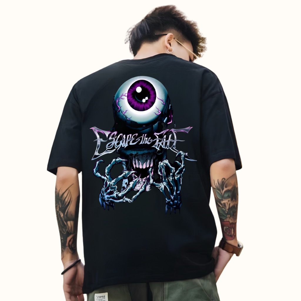 Kaos Distro Pria Dewasa Lengan Pendek  THE ESCAPE FATE