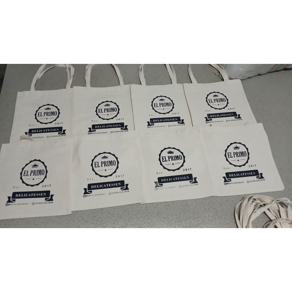Totebag kanvas marsoto tebal sablon custom murah