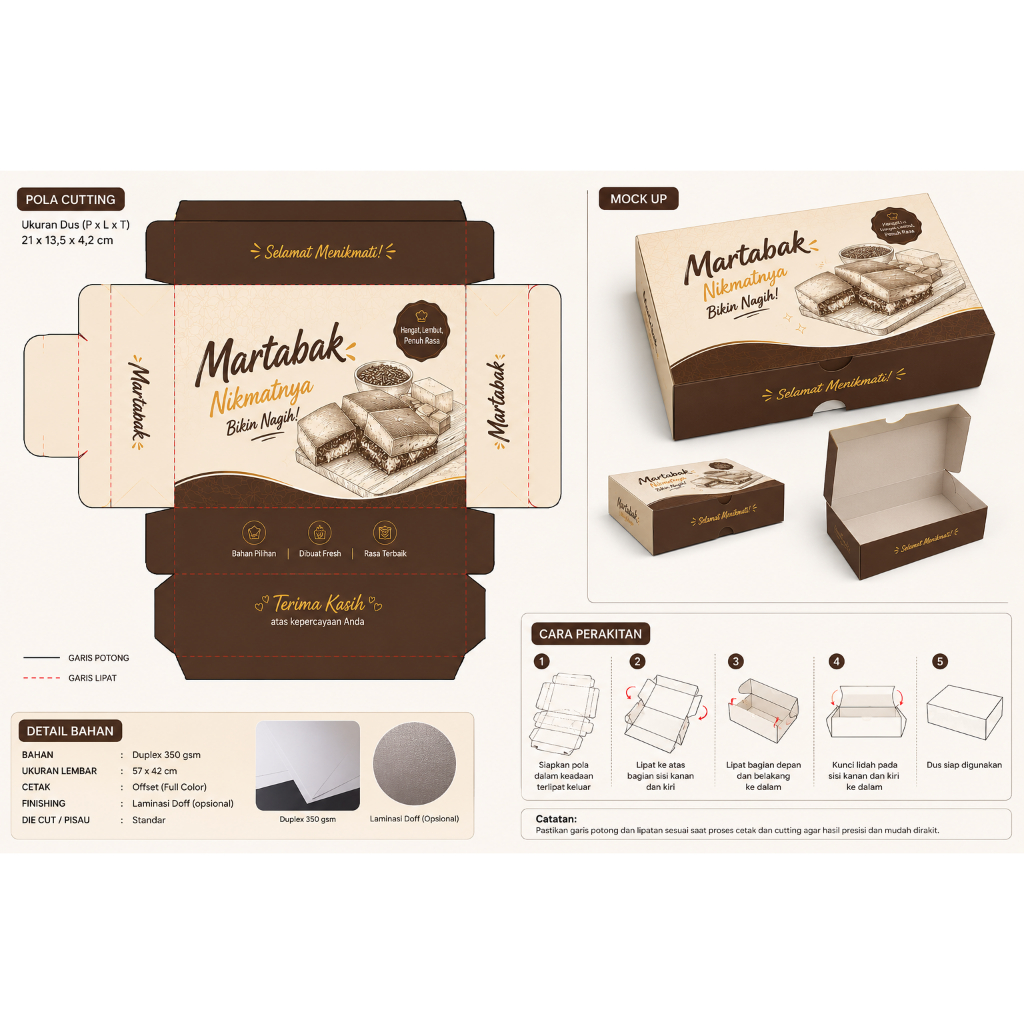 Dus Martabak Manis | Kotak Martabak Manis | Dus Martabak Custom