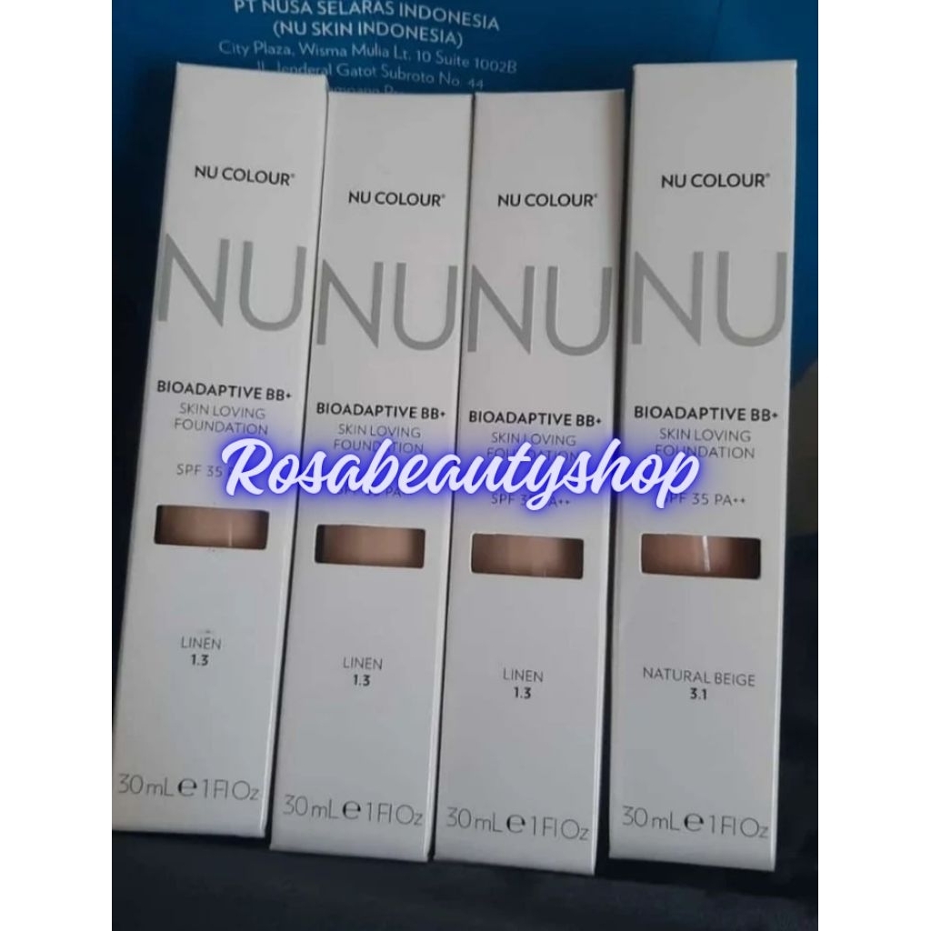 BB Cream Foundation Nu Colour Ivory/Natural Beige/Linen Exp 11/2027 Biodaptive Foundation Nu Colour 