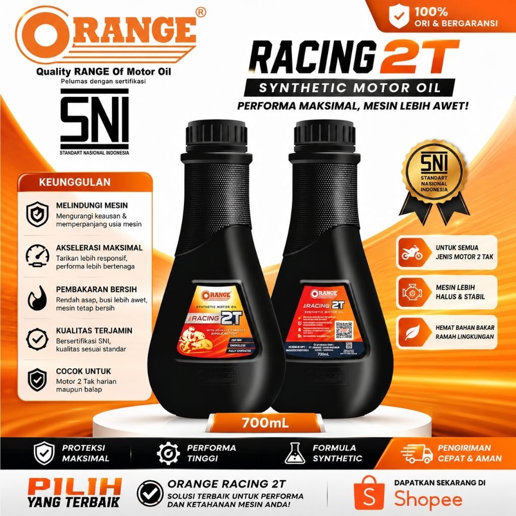 Oli Samping 2TAK / OLI SAMPING ORANGE RACING 2T ORIGINAL