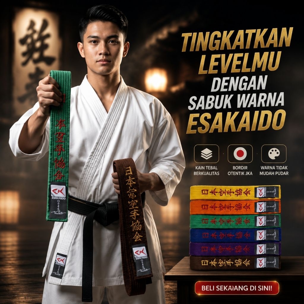 ESAKAIDO - SABUK TRAINING KARATE BORDIR