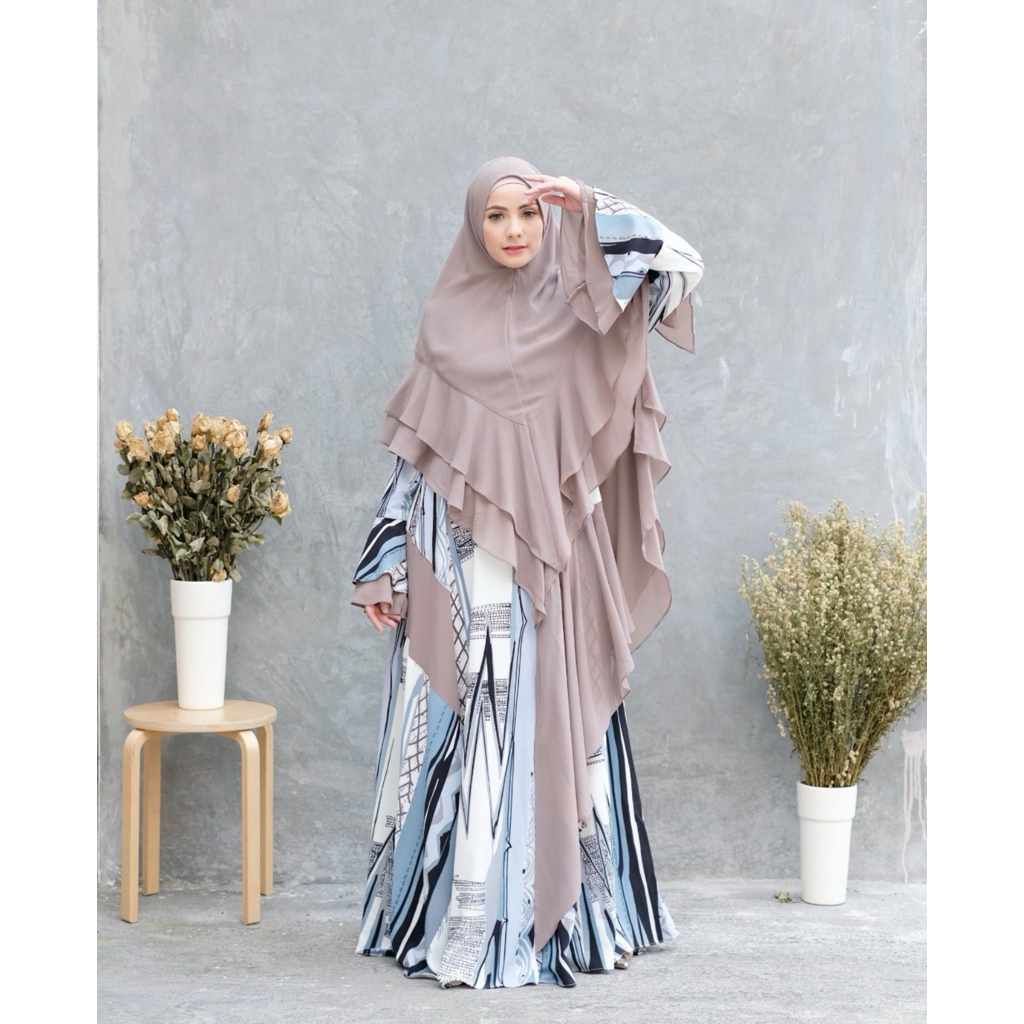 Set Gamis & Khimar Syari Isaora