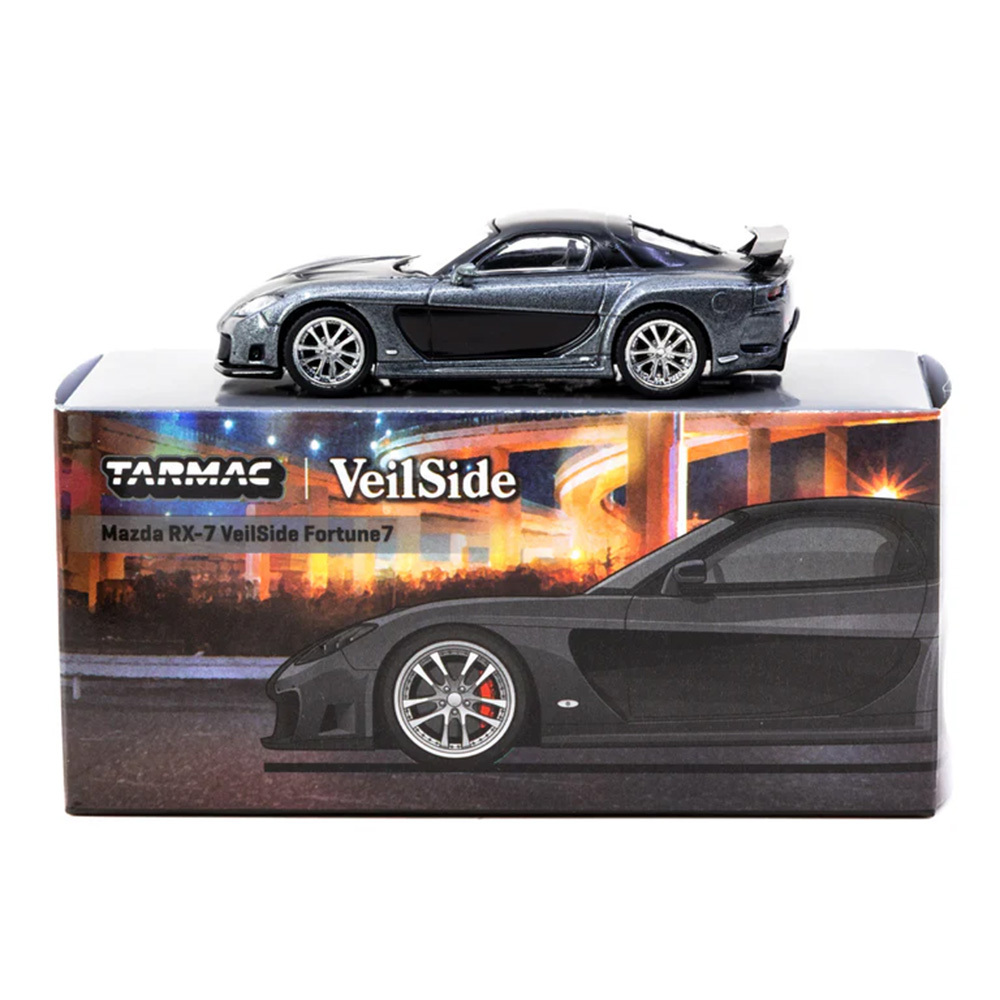 TARMAC WORKS 1/64 MAZDA RX-7 RX 7 VEILSIDE FORTUNE7 GREY METALLIC