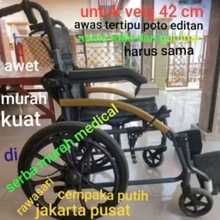 Ban mati kursi roda ukuran 18 velg palang 8 diameter 42 cm harga murah