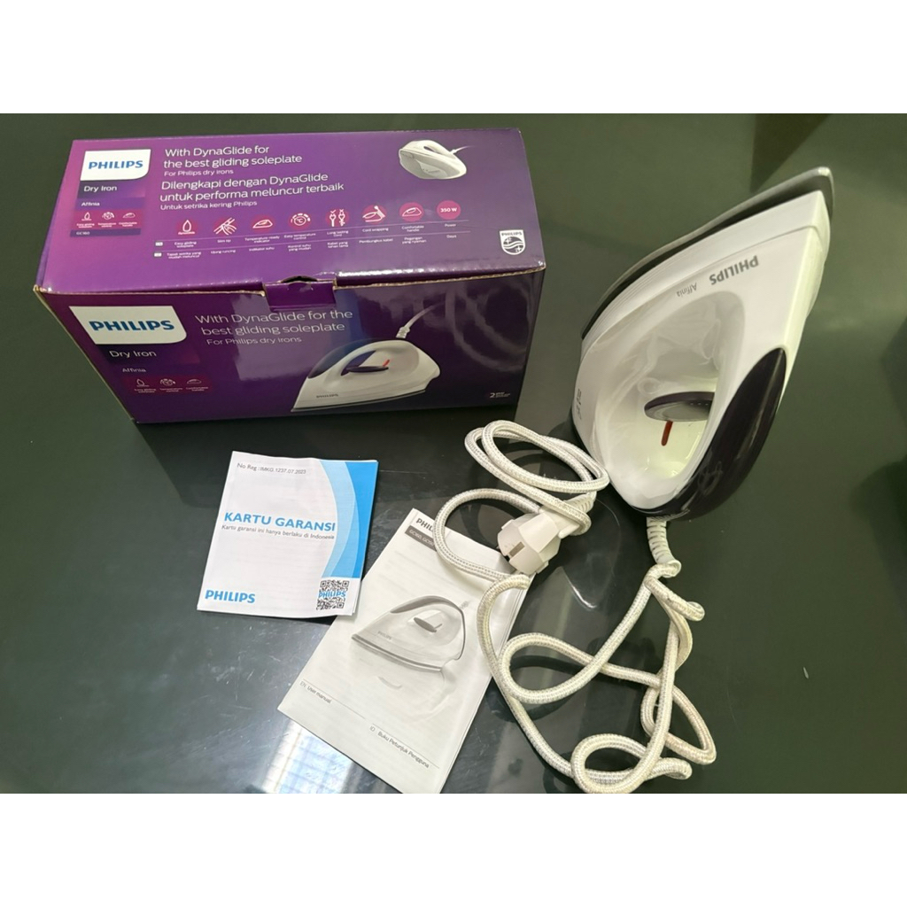 Setrika kering philips affinia dry iron murah preloved bekas murah bagus bukan uap