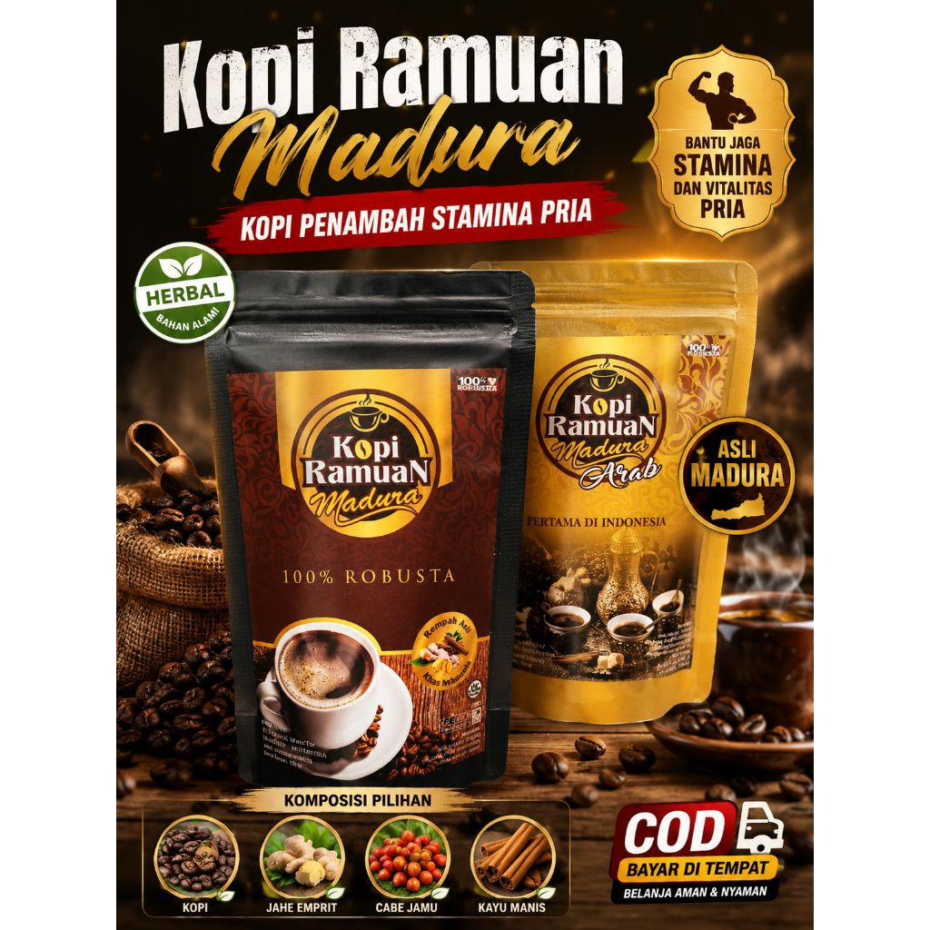 Kopi Ramuan Madura Arab Kopi Pria Penambah Stamina Kopi Rempah Khas Arab